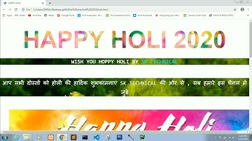 Happy holi 2020 HTML & CSS