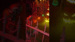 Person Showcases an Elaborate Halloween Decorated Yard