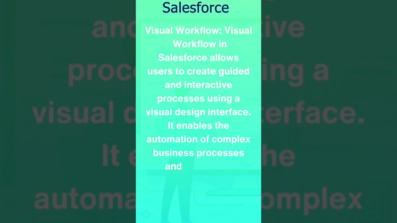 Visual Workflow in Salesforce shorts video 