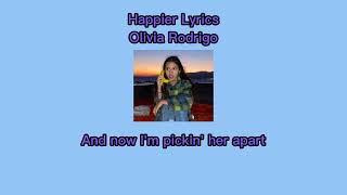 Olivia Rodrigo HAPPIER SPEED UP LYRICS