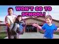 Kid Doesn't Want To Go To School Skit