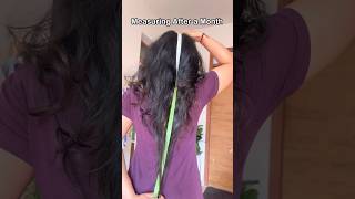 SHOCKING 😱 One Month Hair Growth Measuring Challenge 📐 #shorts