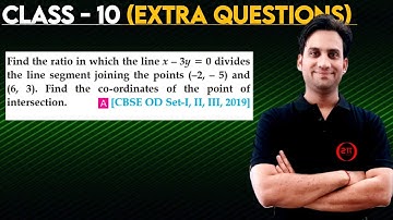 Find the ratio in which the line x-3y=0 divides the line segment joining the points (-2,-5) and (6,3
