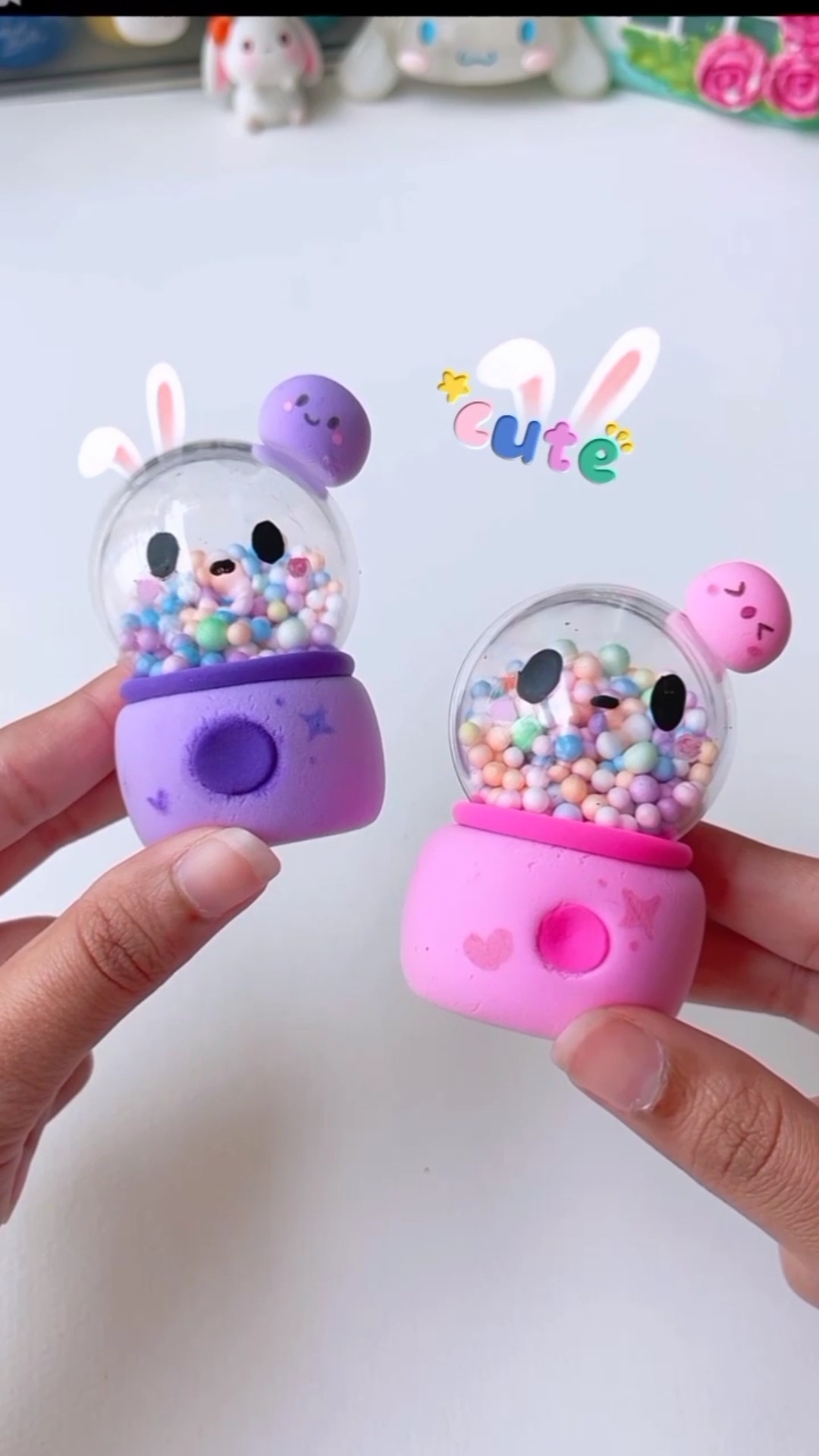 Cute clay art (try it) #shorts #tonniartandcraft #diy #love #craft