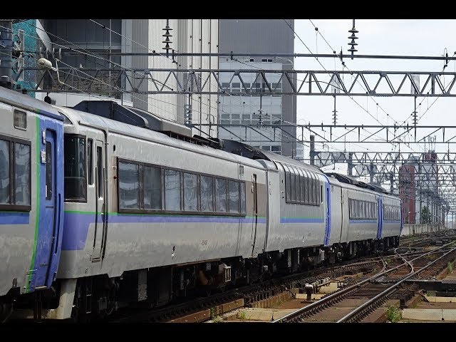 キハ183-406 【自動放送使用】 特急「オホーツク2号」 豊幌→札幌 JR