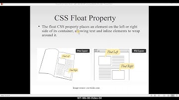 WT Wk 08 Video 04 (CSS Float Property)