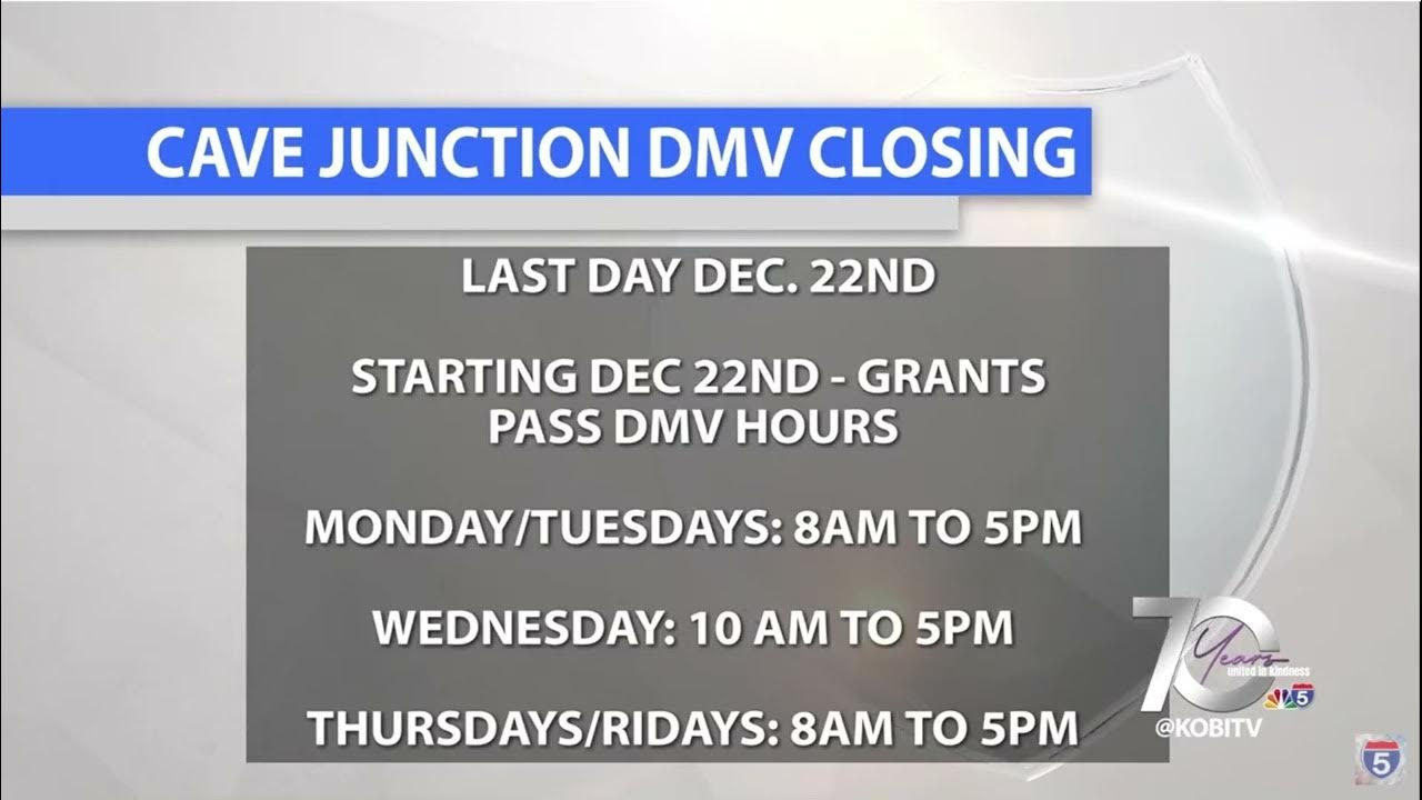 Cave Junction DMV Closing YouTube