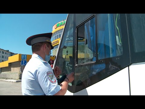 Водителей автобусов проверили в Бийске ("Будни", 15.06.21г., Бийское телевидение)