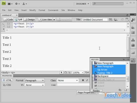 Видео: Как добавить строку меню в Dreamweaver?