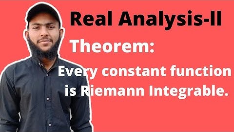 Every Constant Function is Riemann Integrable in urdu hindi || Real Analysis-ll