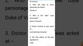 Dr.Faustus Test series-1