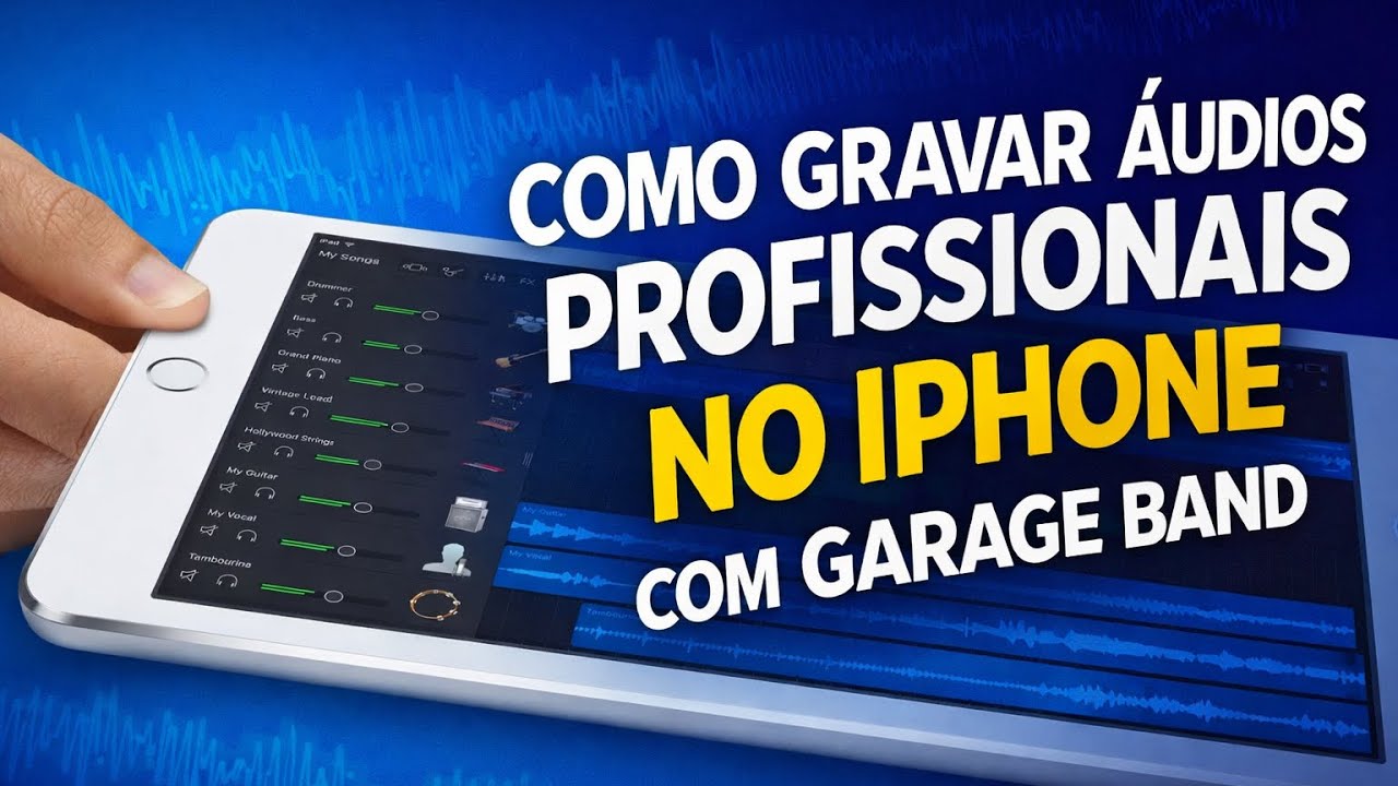 COMO GRAVAR ÁUDIOS PROFISSIONAIS NO IPHONE COM GARAGE BAND - YouTube