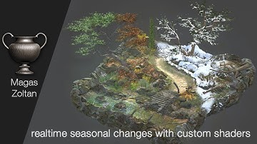 Zoltan Magas 3D art - realtime seasonal changes with custom shaders in Unity 5