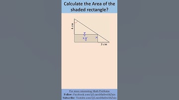 How to calculate the shaded area of the rectangle inside this triangle?