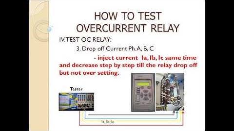 Test Overcurrent relay