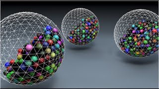 Cinema 4D Dynamics Test – dynamic Spheres Within a Wireframe Shell #cinema4d #c4d #c4dsnews #3d
