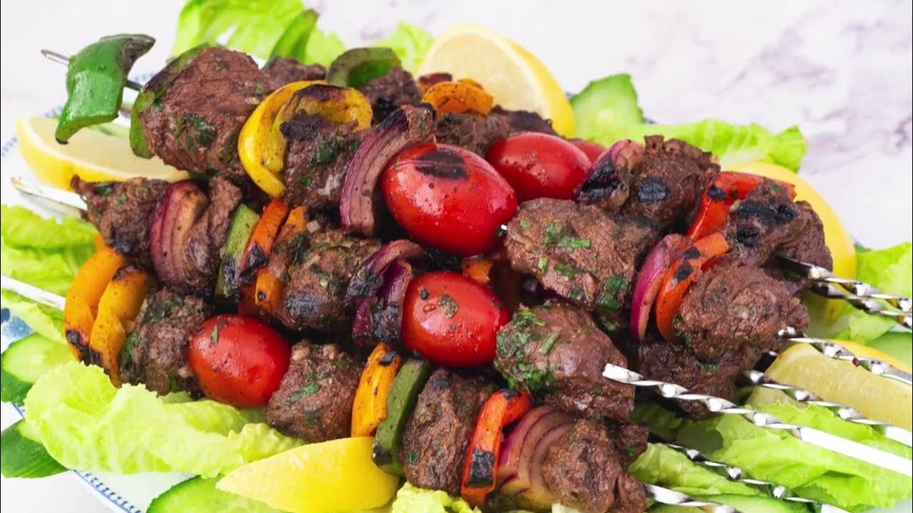 Chicken Kebabs - Middle Eastern Marinade - Veena Azmanov