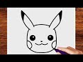 Dessiner Pikachu - Comment dessiner Pikachu - how to draw pikachu step by step - drawing pikachu