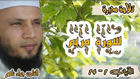 تلاوة محبرة لسورة مريم الآيات 1 14 القارئ جواد ناصر Jawad nasser
