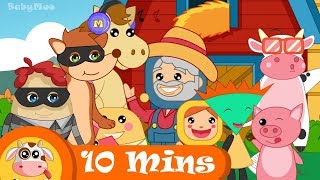 Old Mac Donald Had A Farm and More Animal Songs | Compilation by BabyMoo Songs for Kids