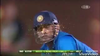 Dhoni maximum six of 115 metre
