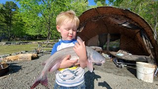 3 Days Camping Catch & Cook - Bank Fishing for Catfish Exploring New Water