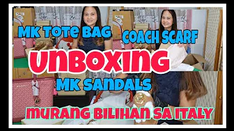 MURANG MICHAEL KORS TOTE BAG AND SANDALS + COACH | BUMILI NG MURANG MK BAG SA ITALY | THE MALL ITALY