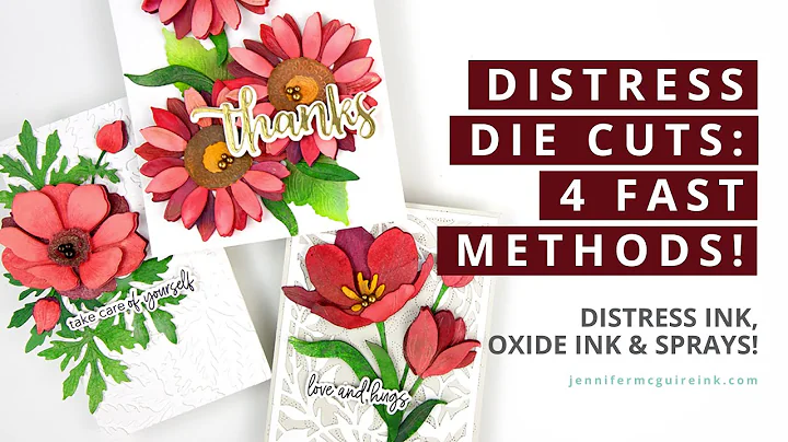 NEW Distress Color + 4 FAST Distress Die Cut Metho...