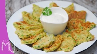 TORTITAS DE CALABACÍN CON SALSA DE YOGUR | Receta fácil y resultona