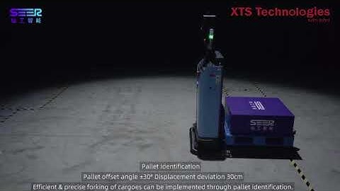 Automatic Forklift laser guided SLAM navigation recognise pallet and select pallet automation system