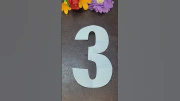 Paper Number Cutting "3" Step by step without template #youtubeshorts #craft #trending #diy #easy