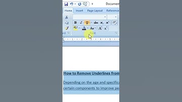 Hoe verwijder je onderstrepingen uit spaties in MS Word #shorts