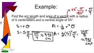 Notes 9 2c   Arc Length and Area of a Sector