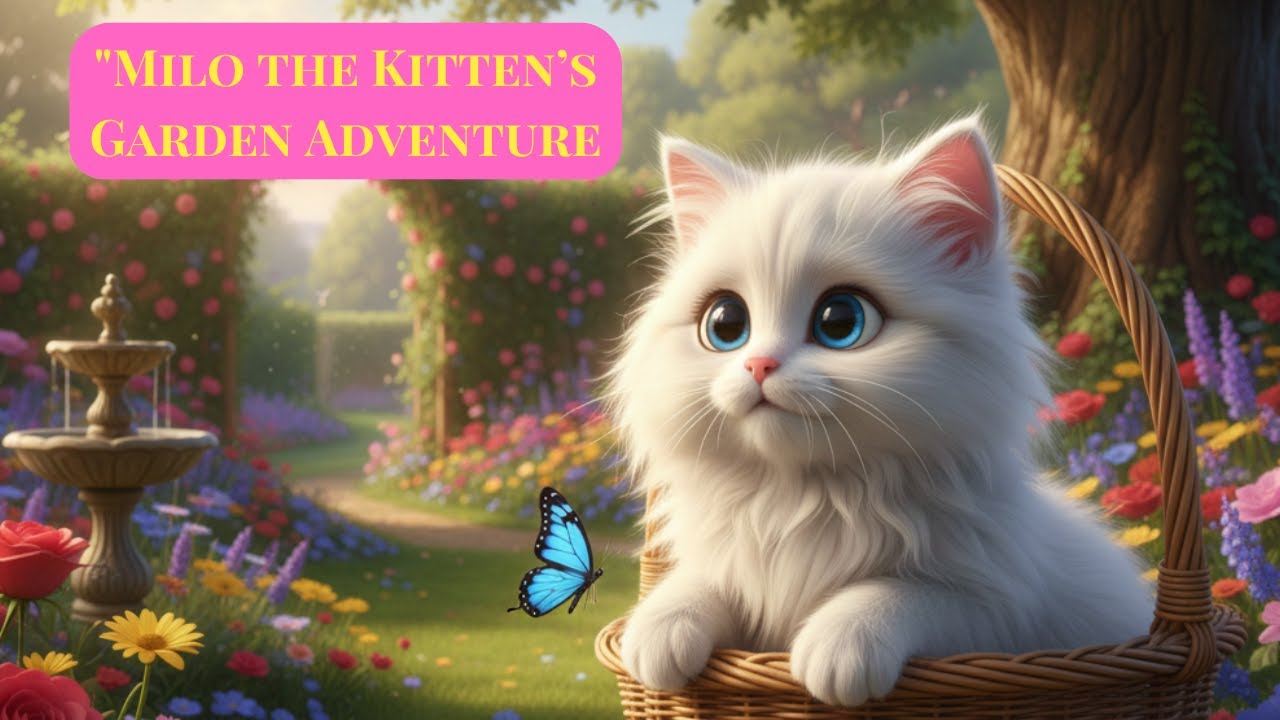 Milo the Kitten’s Garden Adventure  A Heartwarming Story