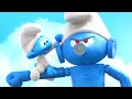 Smurf robot destroys everything   the smurfs 3d  cartoons for kids