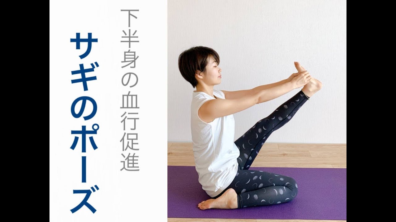 下半身の血行を促すyogaポーズ クランチャーサナ サギのポーズ Youtube