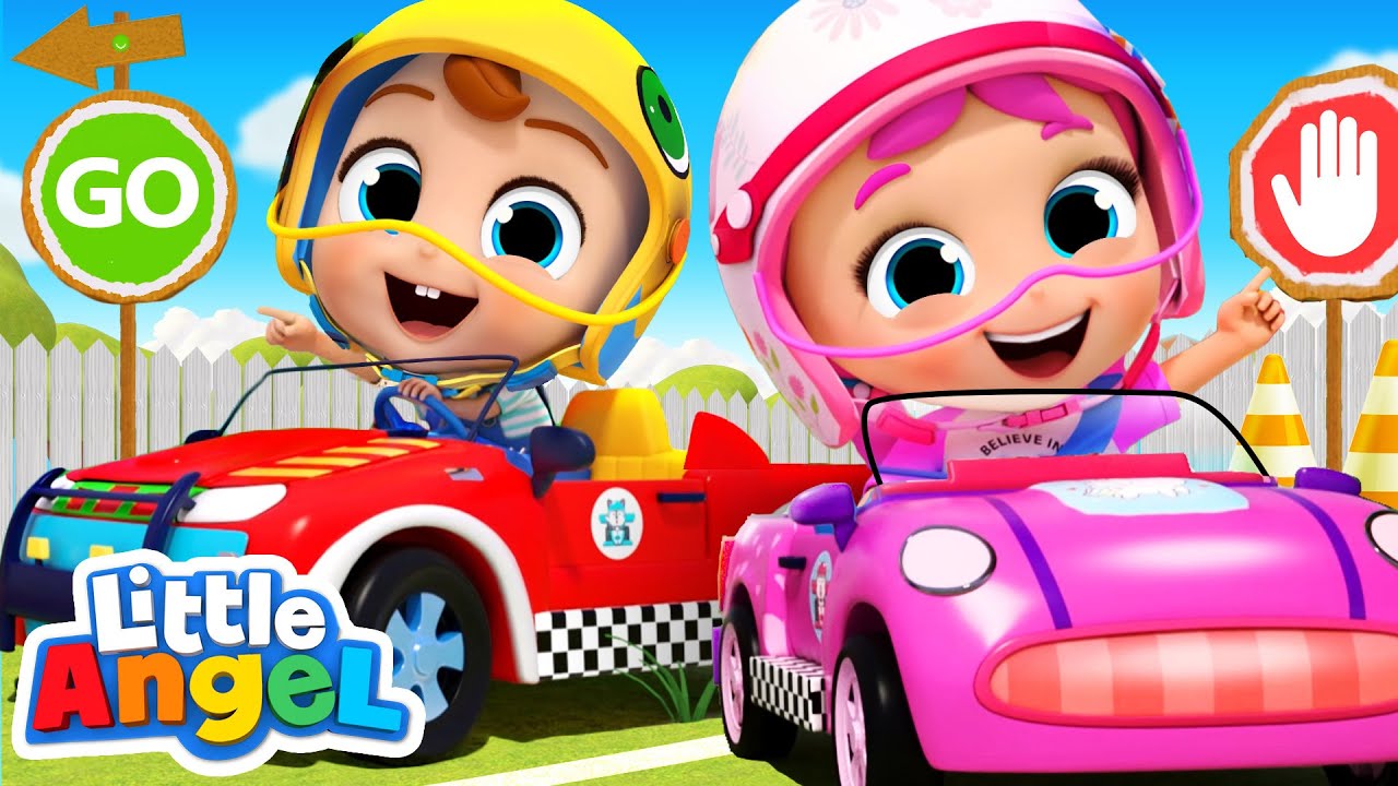 Road Safety Song  Little Angel Kids Songs  Nursery Rhymes