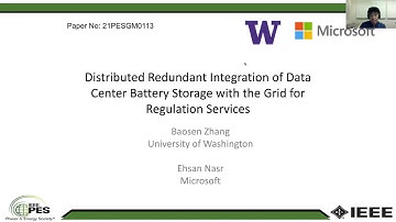 Distributed Redundant Integration of Data Center Battery Storage with the Grid, PESGM 2021