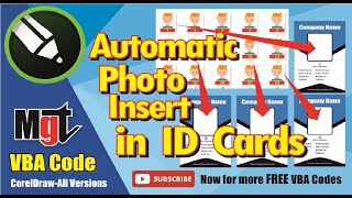 Automatic insert photos and data in ID cards in CorelDraw