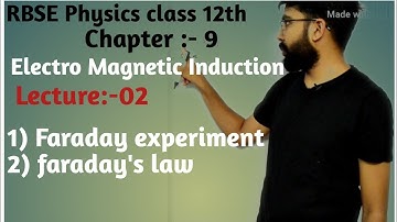 RBSE Physics class 12th, Chapter:-9 , Electromagnetic induction, Faraday experiment and Faraday law