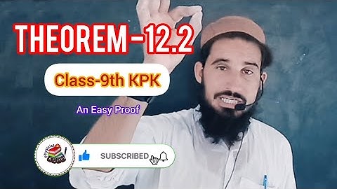 Theorem 12.2 Class 9th KPK Maths | any point equidistant from end points lies on right bisectors