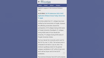 Guru Nanak Dev University CET: Application for BEd Admission opens; Exam on July 24