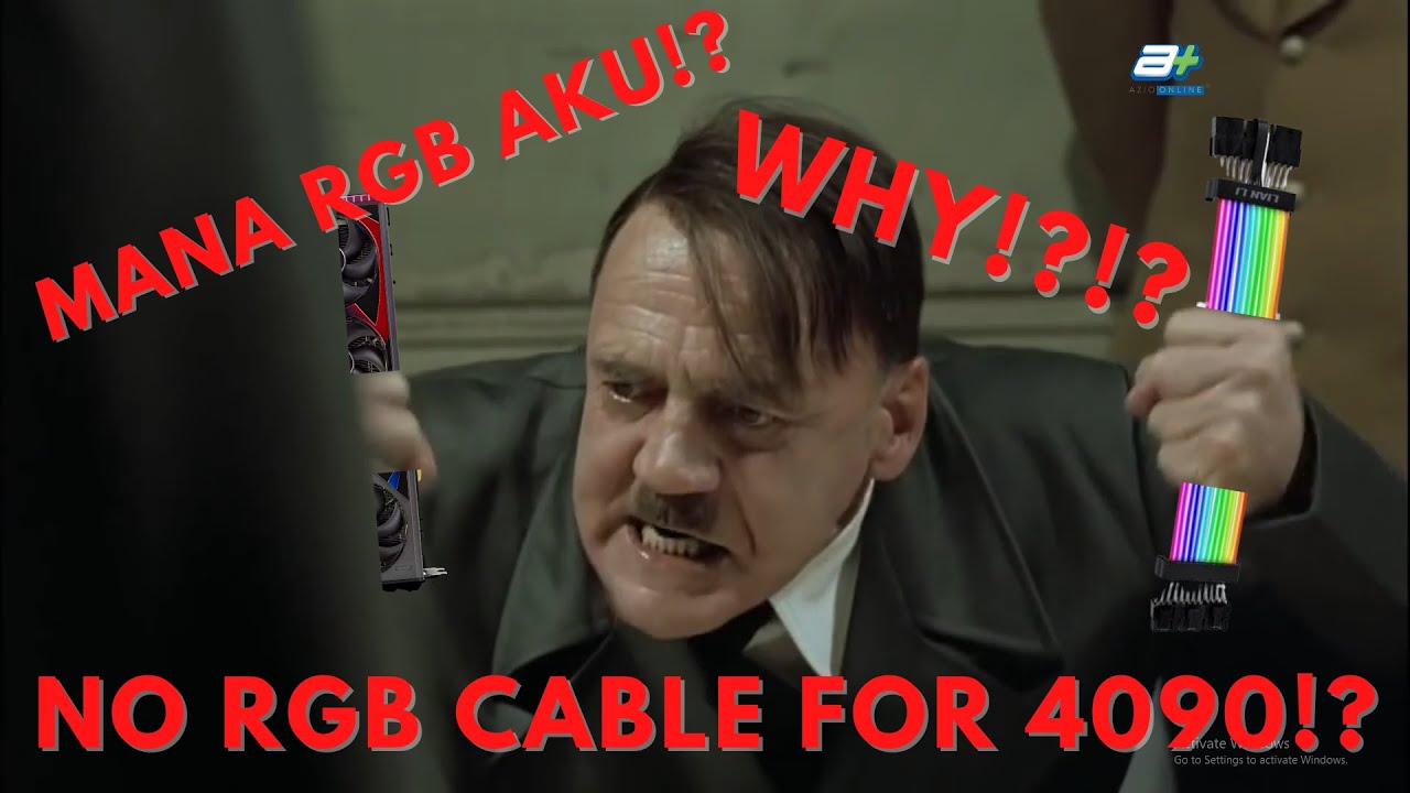Hitler's reaction to RTX4090 not having LianLi Strimer Plus