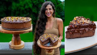 FullyRaw Chocolate Cake! 💫 Best Raw Vegan Dessert Recipe 🍫 Easy, Decadent, Delicious, & Dairy-Free!