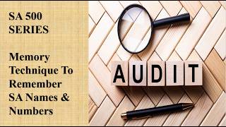CA AUDIT | SA 500 SERIES IN 10 MINS | MEMORY TECHNIQUE WITH SHORT STORY