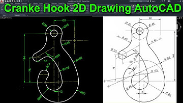 How To Draw Crane Hook 🪝 2D Drawing In AutoCAD #22