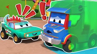 Help! EVIL CROCODILE CAR traps everyone in SLIME! | Cars & Trucks Rescue