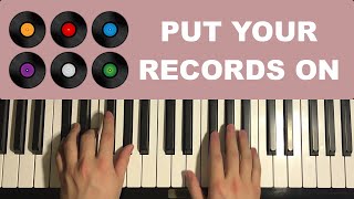 Video thumbnail of "Ritt Momney - Put Your Records On (Piano Tutorial Lesson)"