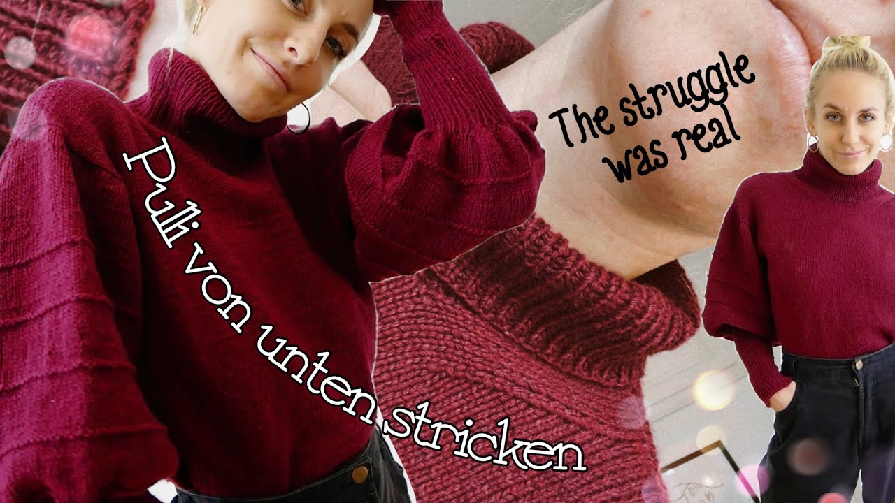 ich stricke zum ersten Mal einen Pullover von unten - Erde tu dich auf!😳  THE STRUGGLE IS REAL