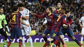 El Clasico - Real Madrid vs Barcelona (Fights, Fouls, Red Cards)